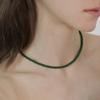 modernlike silver 925 onyx green necklace 4mm