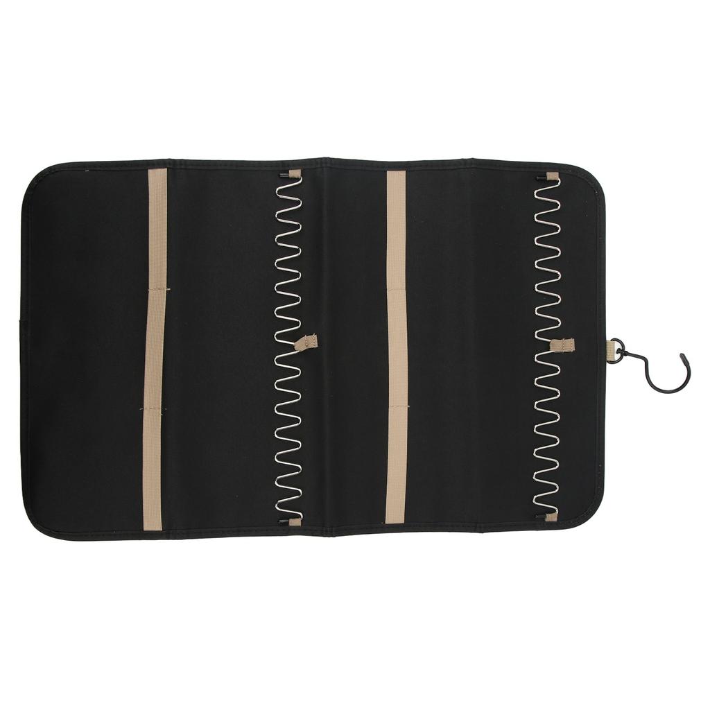 Reise Schmuck Organizer Faltbare Nylon Reise Schmuck Aufbewahrungstasche für Halskette Ohrringe Ringe Schwarz