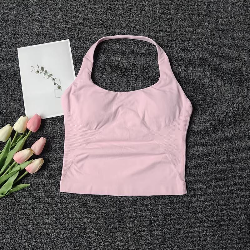 Women's Square Neck Deep Open Back Halter Bralette - Thick Straps, Slim-Fit, Removable Pads, Outerwear-Friendly