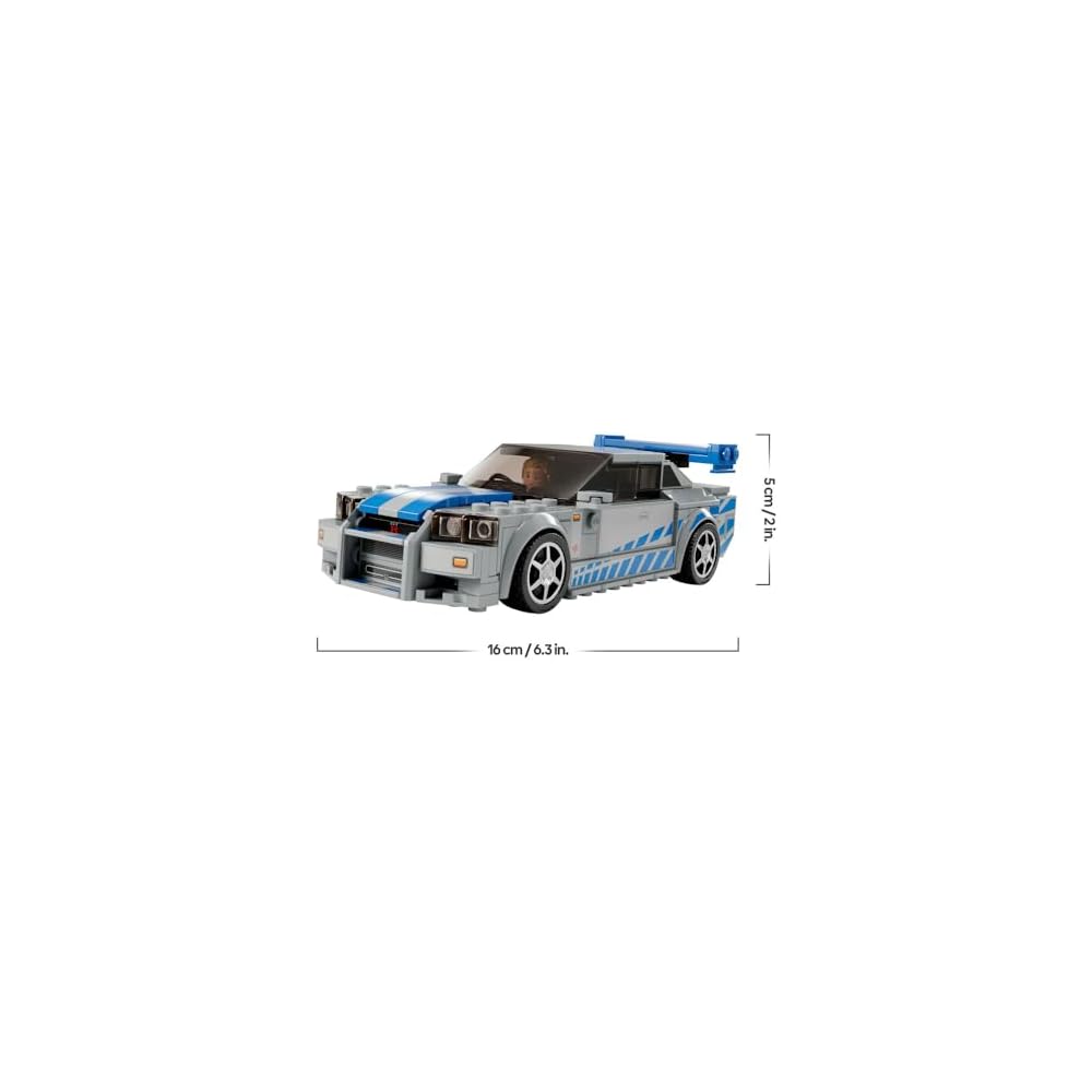 LEGO Speed Champions Nissan Skyline GT-R R34 Toy Building Blocks for Kids Ages 9-11 Vehicle Model 76917