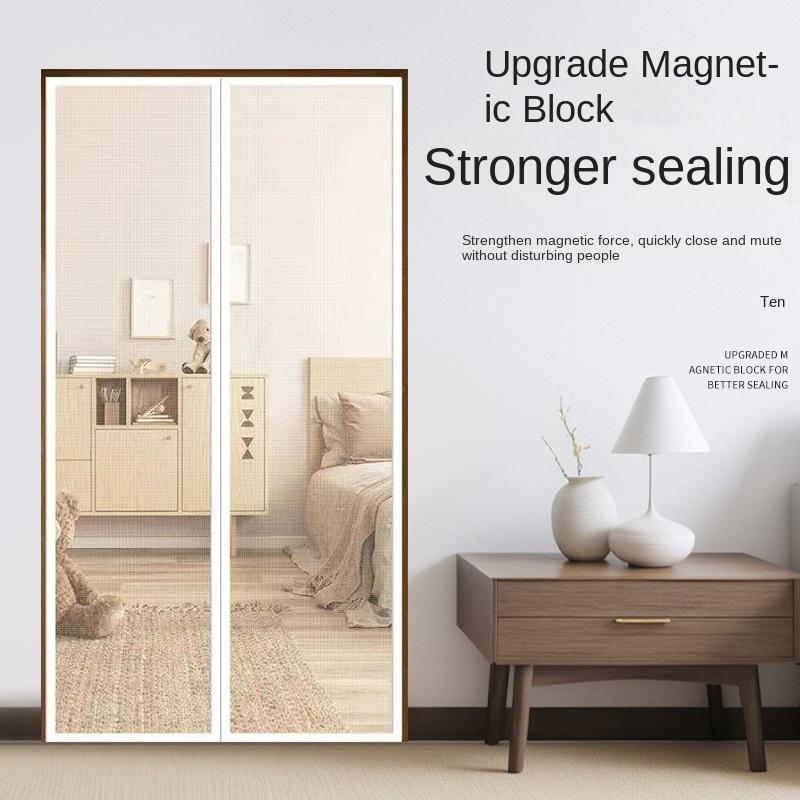 Customize Fiberglass Door Curtaih Flame-retardant Velcro, Easy To Install Self-adhesive Door Curtains, No Need To Drill Holes To Cover Partition Doors