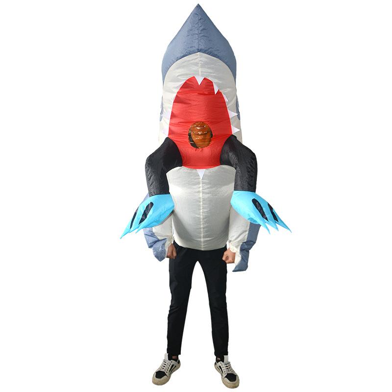Halloween Cos Man-Eating Shark Inflatable Costume Festival Performance Cartoon Animal Stage Role-Playing Costume Prop Modeling