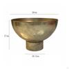Steel Flower Pot Toned Pedestal Planter Lustrous Bowl for Tabletop, Living Room, Shelf S