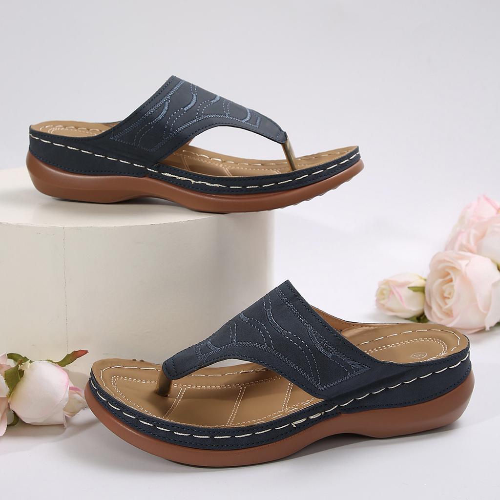 Fashion Autumn Wedges Shoes Women Comfortable Sandals Summer Anti-slip Slip on Flip Flop  Women Platform Sandals Big Size Slides Women