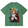 230 Gsm 100% Cotton Fullmetal Alchemist V6 Edward Print Unisex Heavy Cotton T Shirt