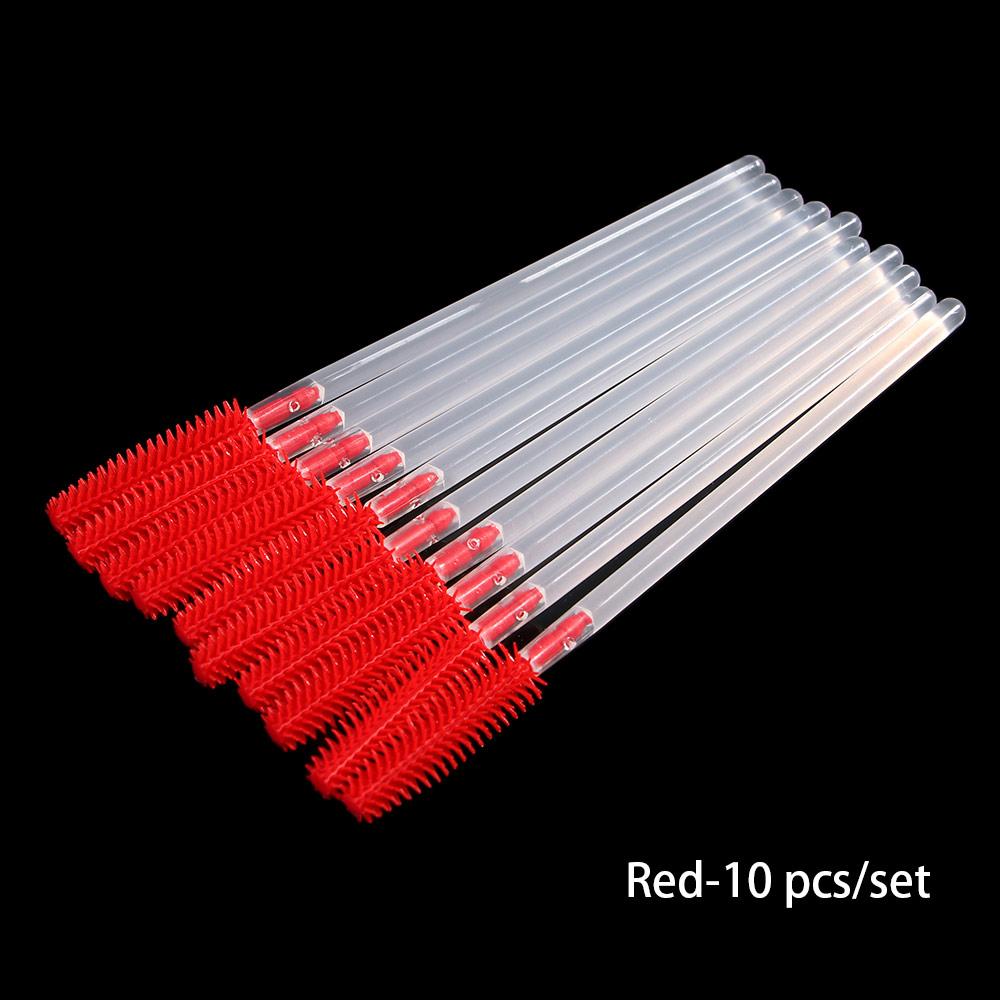 Transparent Silicone Eyebrow Comb Spoolers Eye Lashes Mascara Wand Applicator Disposable Eyebrow Brush for Eyelash Extension