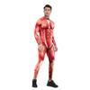 Men Muscle Tights Onesie Human Body Digital Printing Halloween Cosplay Costumes Jumpsuit for Adults Party Role Play Outfit