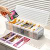 1Pc Clear Plastic Compartmentalized Organizer Box Holds 550+ Game Cards Storage Box With Adjustable Divider For Cards