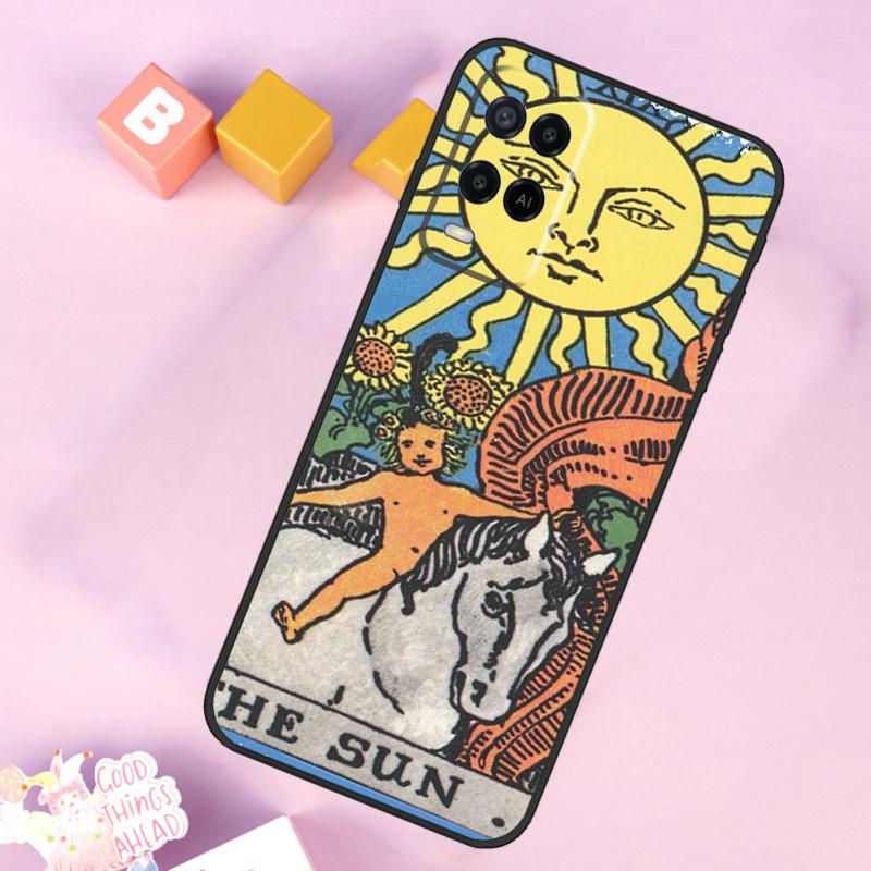 The SUN Tarot card Case For Oppo A98 A78 A18 A38 A58 A74 A94 A54 A15 A17 A57 A6 A5 Pro A16 A76 A96 A40 A60 A80