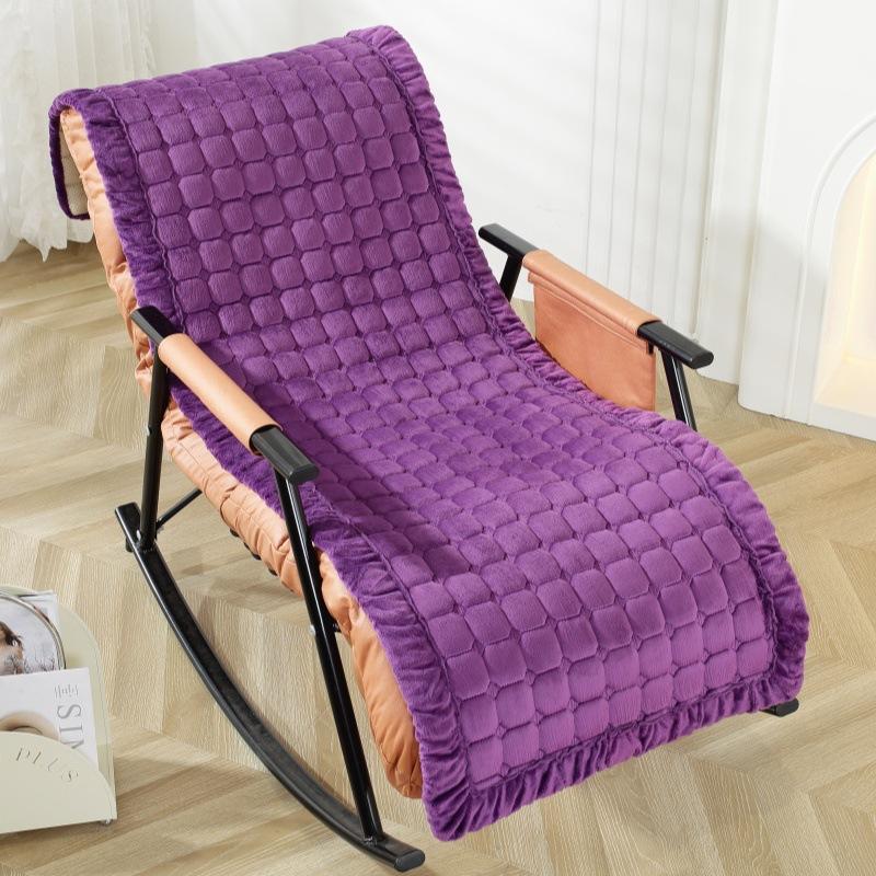 Modern Minimalist Style Office Lounge Chair Plush Cushion Backrest Integrated Thick Anti Slip Folding Bed Rocking Chair Cushion