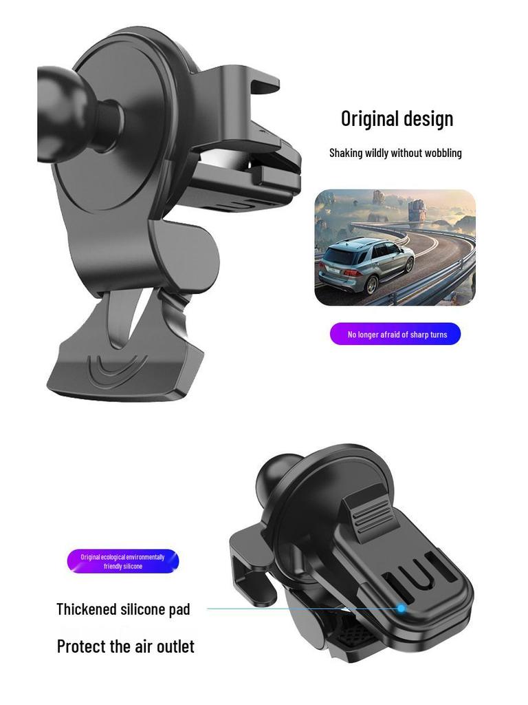 Custom 15W Automatic Induction Wireless Car Charger & Holder with Magic Clip