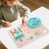 Wooden Busy Board Car Steering Wheel Toy For Early Childhood Learning And Developing Fine Motor Skills