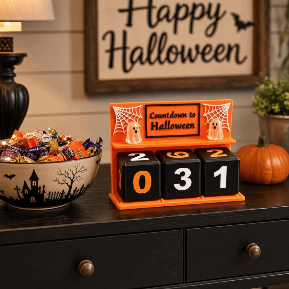 Exquisite Halloween Theme Countdown Calendar Ornament Holiday Decor Desktop Decoration Halloween