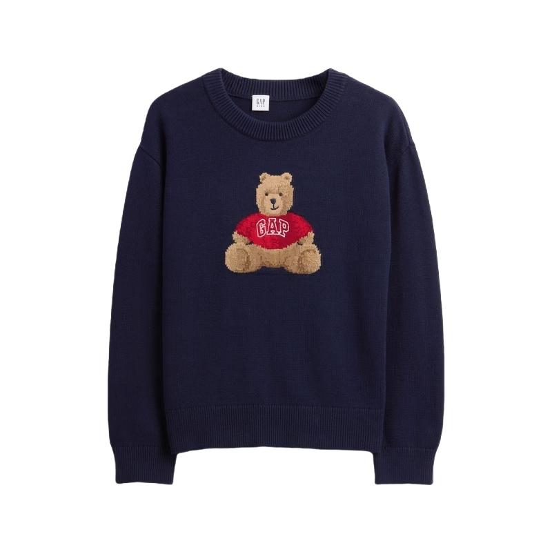 

GAP Kids 2025 Winter Logo Bear Embroidered Knit Sweater S