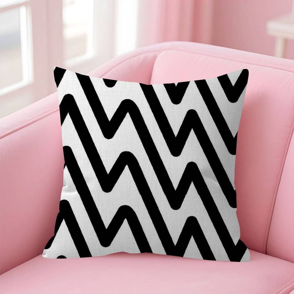 Black White Striped Geometric Rectangle Cushion Cover Polyester Sofa Cushions Decorative Throw Pillows Decoration Pillowcover