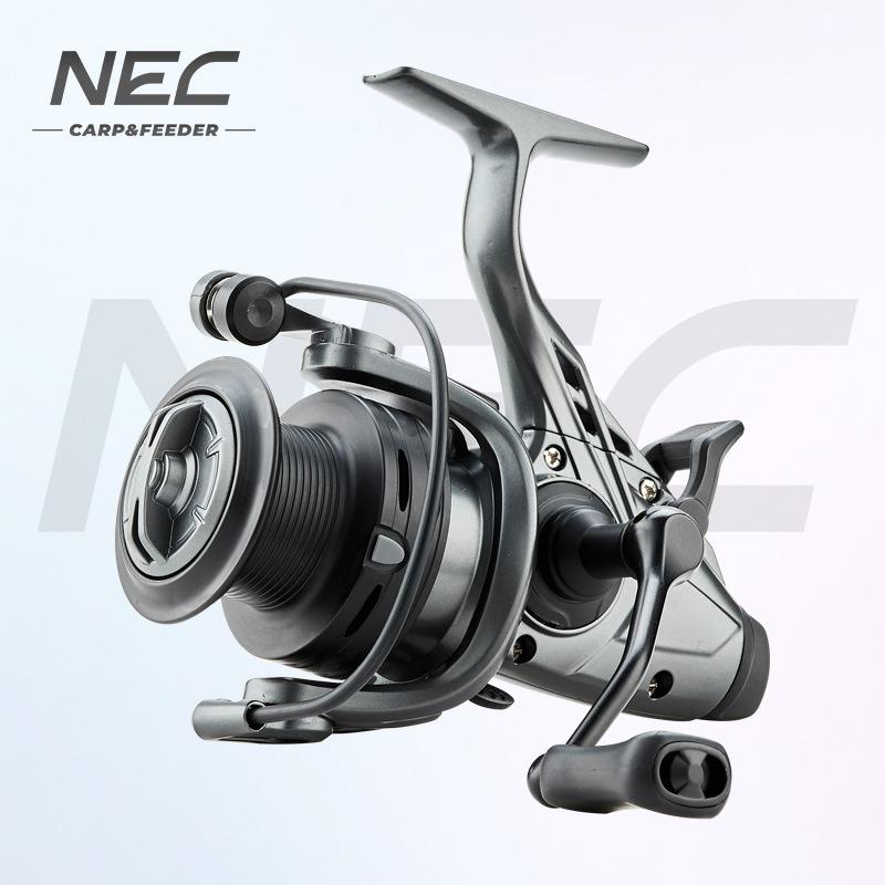 Mavllos NEC Přední a zadní brzda Spinningový rybářský naviják Cívka pro daleké hody Evropský kaprový rybářský naviják s brzdnou silou 8 kg, Převodový poměr 5,2:1