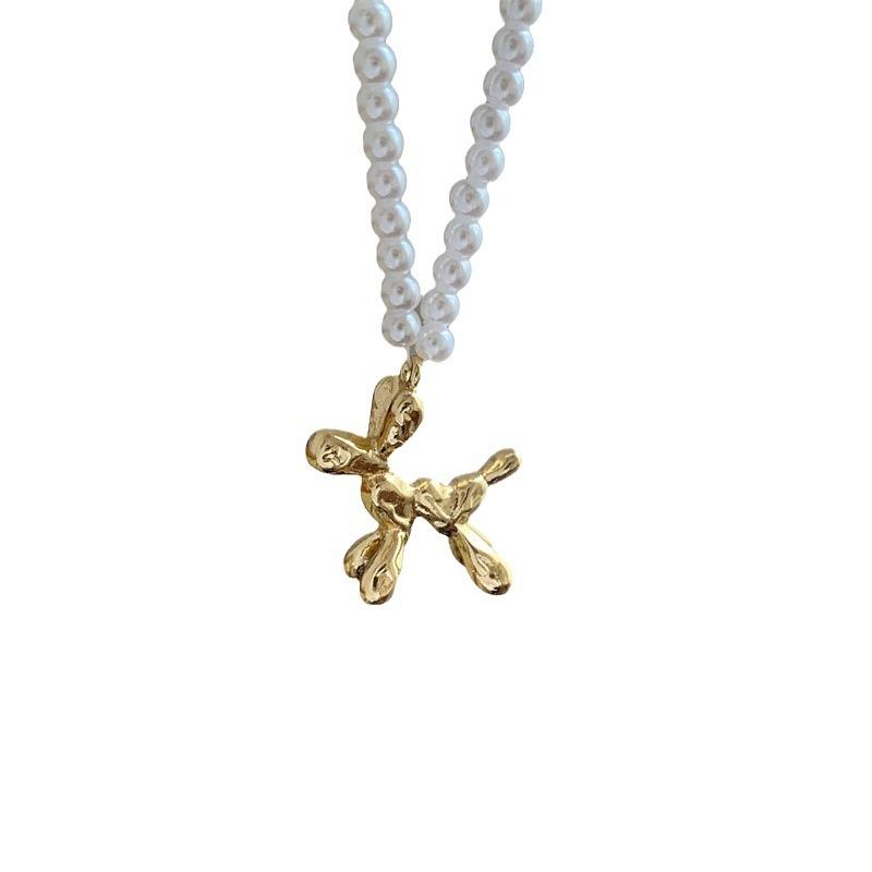 Balloon Dog Necklace Cute Animal Light Luxury Niche Exquisite High-end Temperament Simple Design Clavicle Chain Women's Model