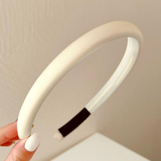 Women Headband Candy Color Sponge Filling Elastic Fit Hair Hoop Daily Commuting School Hair Accessory