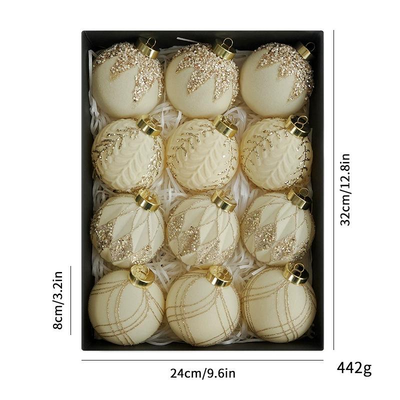 Plastic Painted Ball Christmas Tree Ornament DIY Crafts New Year Christmas Balls Pendant Hanging Ornament Gifts Boxes Party Deco