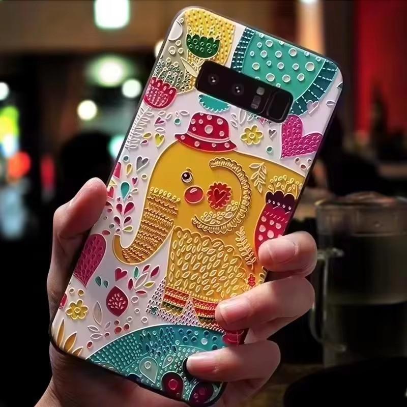 For OPPO Reno 7A / Reno 9A / Reno 11A Case 3D Flower Relief Silicone Emboss Covers for OPPO Reno 11A Cases Protect Soft Cartoon