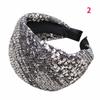 Sequin Braided Wide Thickened Headband Tweed Knitted Makeup Headband  for Girls Ladies