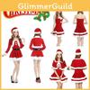 Deluxe Christmas Santa Claus Adult Female Performance Skirt Set