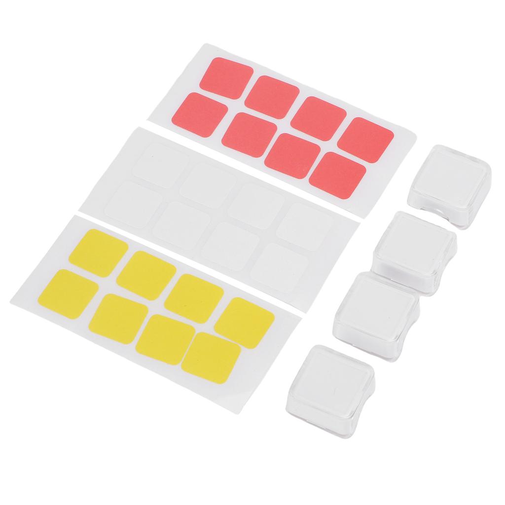 4PCS Double Layer Keycaps with Transparent Cover Removable Stickers ABS Mechanical Keyboard Replacement Keycaps