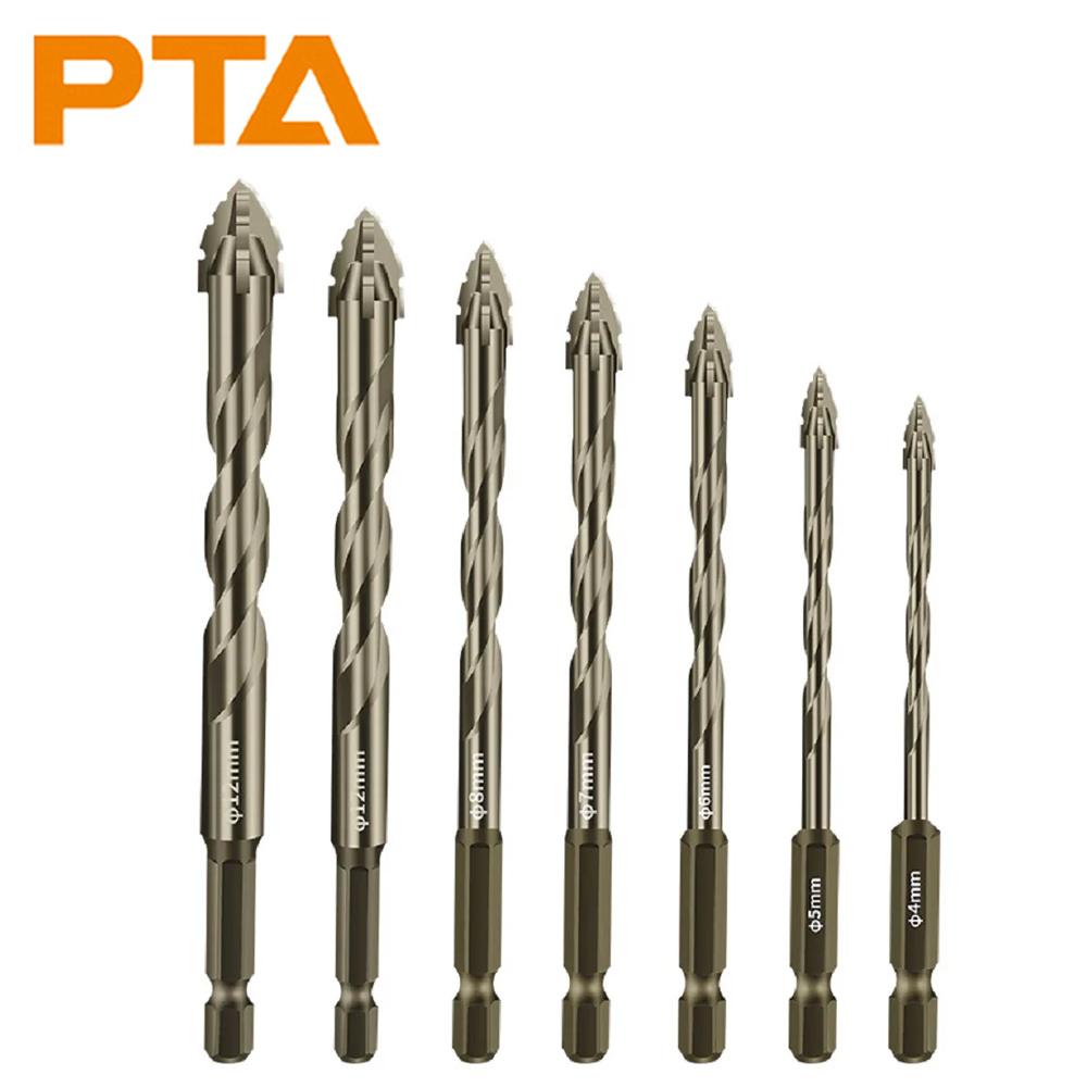 4-12mm Four-Flute Sawtooth Drill Bit Sawtooth Drilling Tools For Glass/Tile/Concrete/Metal Drill Bit Set Tools