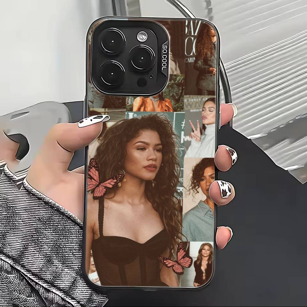 Z-Zendaya Hot Actress Phone Case For iPhone 17,16,15,14,13,12,11 Plus,Pro Max,XS,Colorful Silver Black Cover