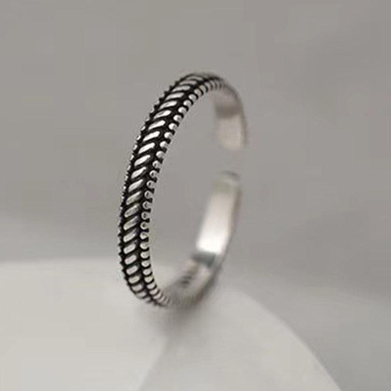 925 Sterling Silver Weave Small Open Rings For Women Engagement Wedding Luxury Jewelry Girl Accessories Wholesale Jewellery