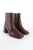 Women Modern Stylish Fashion Blunt Toe Side Zipper Brown Women's Boots