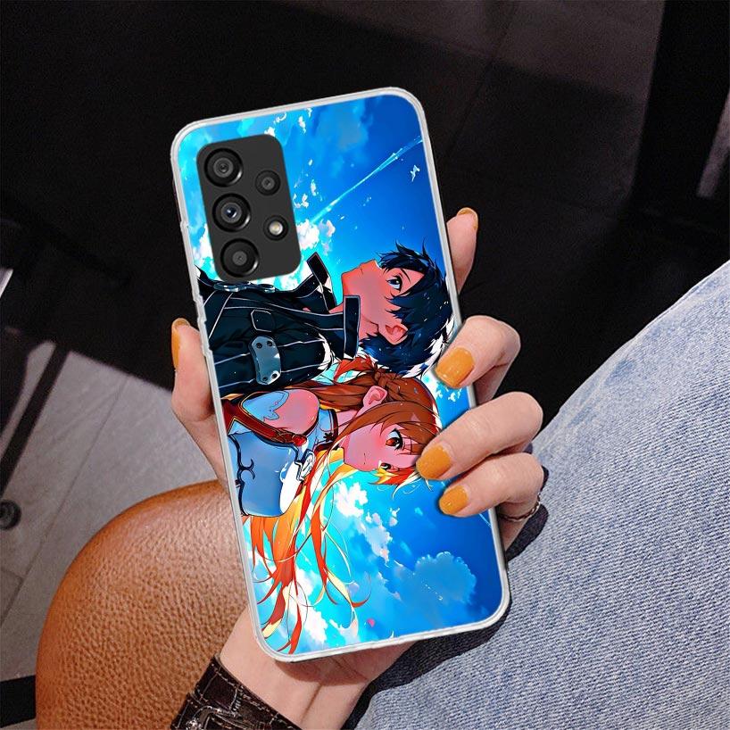 Anime Sword Art Online SAO Phone Case For Samsung Galaxy A52 A32 A22 A12 A51 A31 A50S A30S A20S A10S Note 20 Ultra 10 Plus S10 A