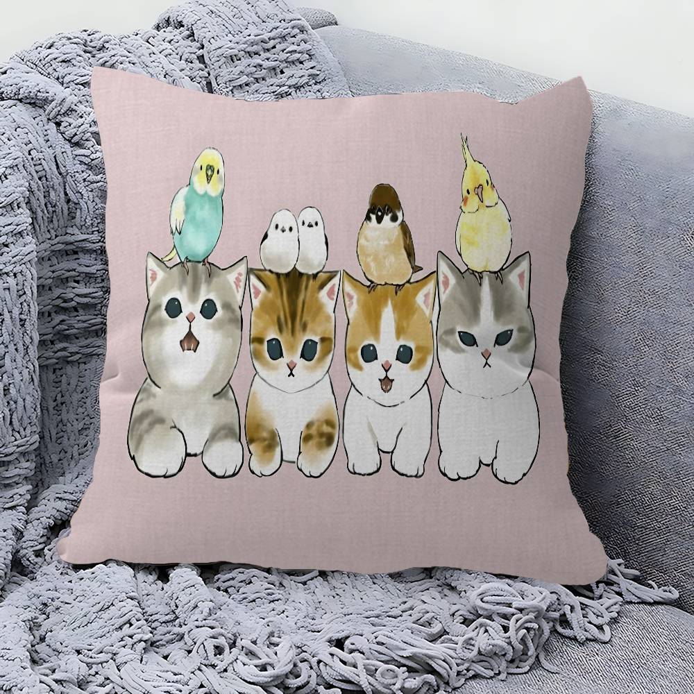 Funny Cat Mofusand Anime Cushion Cover Pillowcase Upholstery Sofa Throw Pillow Home Decor Pillowcas