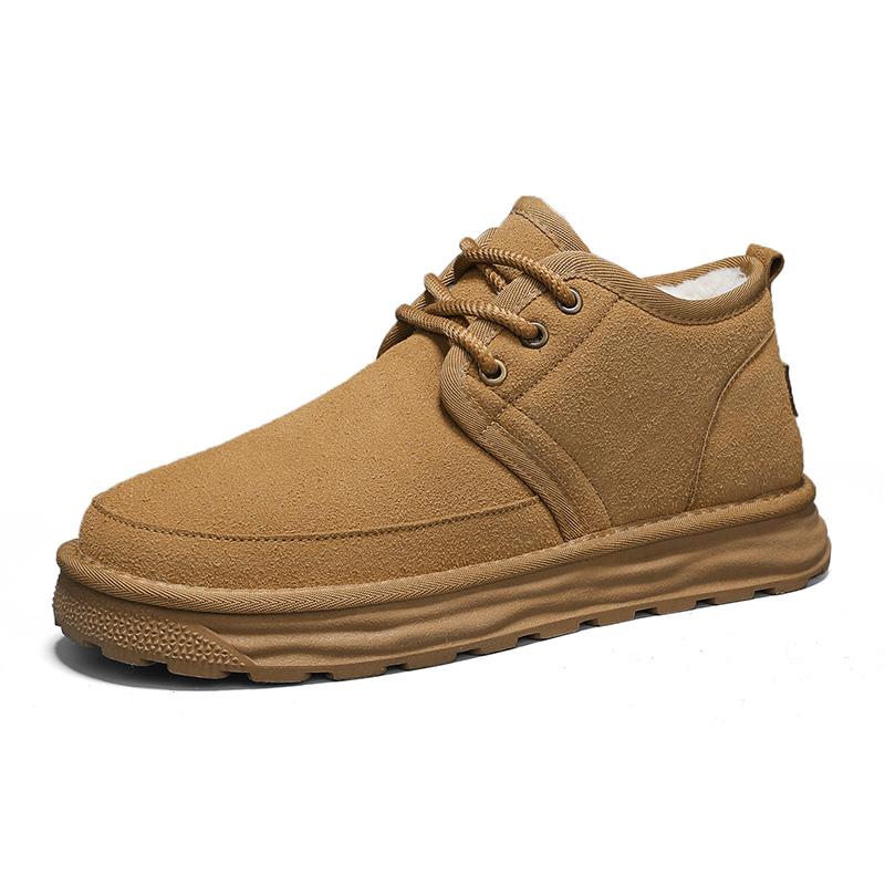 Pánská velikost bot 39-45 Zimní teplé boty Pánské sněhule Plus sametové a zateplené Venkovní protiskluzové a protiotěrové Pánské boty