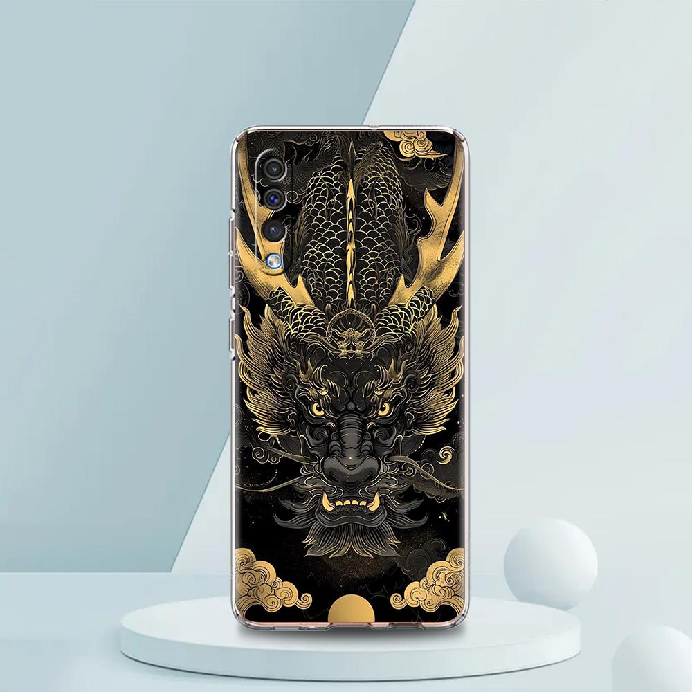 Chinese Dragon Transparent Phone Case for Samsung Galaxy A12 A50 A52 A70 A40 A10 A20 A30 A02 A03S A04 Cover Silicone Shell Capas