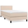 3141034 vidaXL Divan Bed with Mattress Cappuccino 80x200 Cm