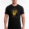House Golden Deer Tshirt Summer Casual Cotton Tee Oversized Streetwear Tops Vintage Graphic Print Loose Fit Short Sleeve