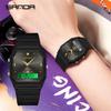 Waterproof Dual Display Sport Watch with Night Glow & Multifunctional Features