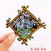 HOT MAM SUMMER Patch Outdoor Scenery Embroidered Patches For Clothes Iron On Patches For Clothing Backpack Embroidery Badges DIY