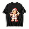 Christmas Gingerbread Doctor Print Casual Top Pure Cotton T-shirt