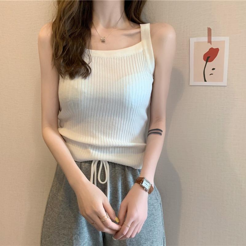 Fat MM Large Size Women's New Korean Version Slimming Short Model Careful Machine with Knitted Small Waistcoat