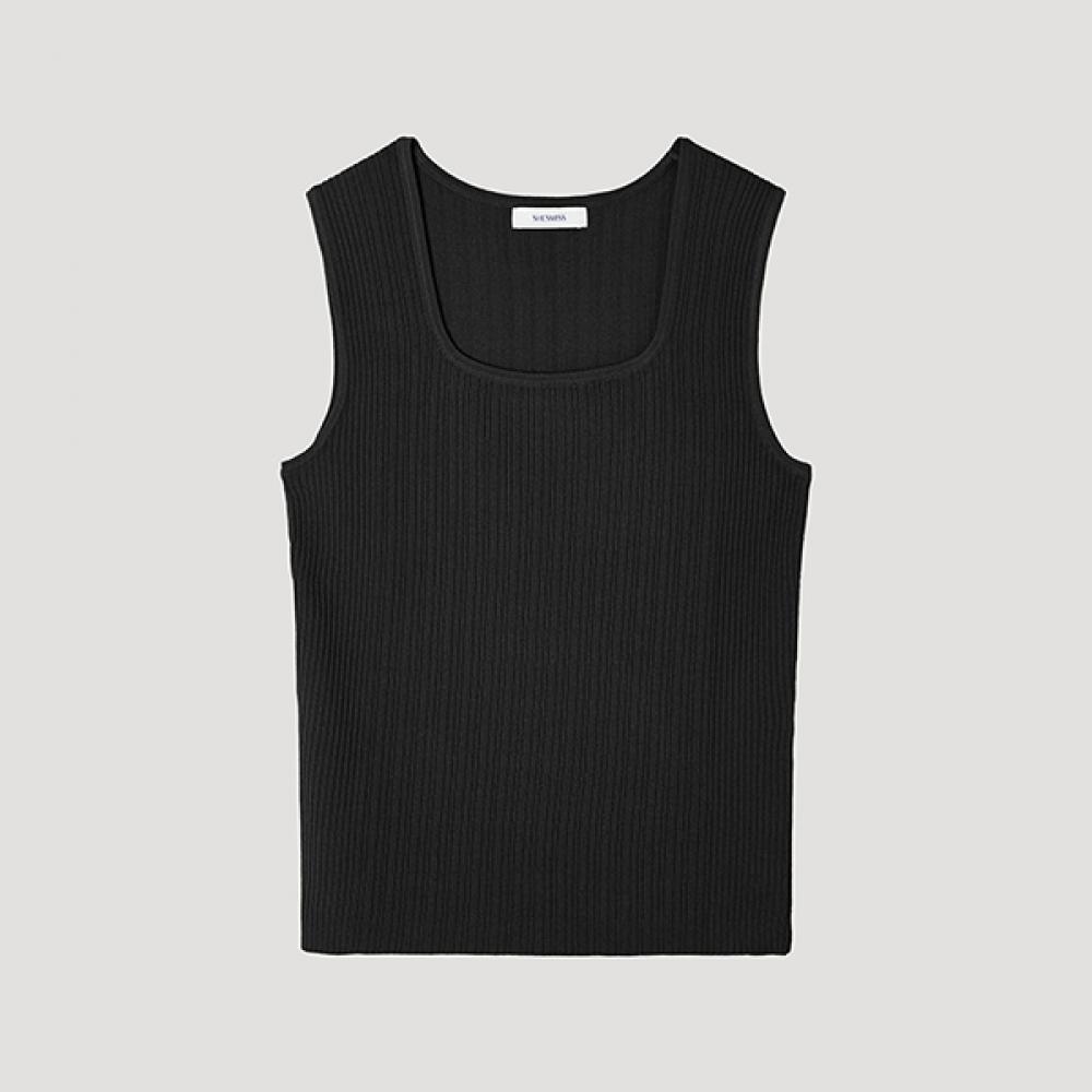 

[She S miSS] Square Neck Knit SleeveleSS SSkpop22580 Zb JET BLACK/55