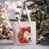 Christmas letter flower print niche trend tote bag shoulder bag