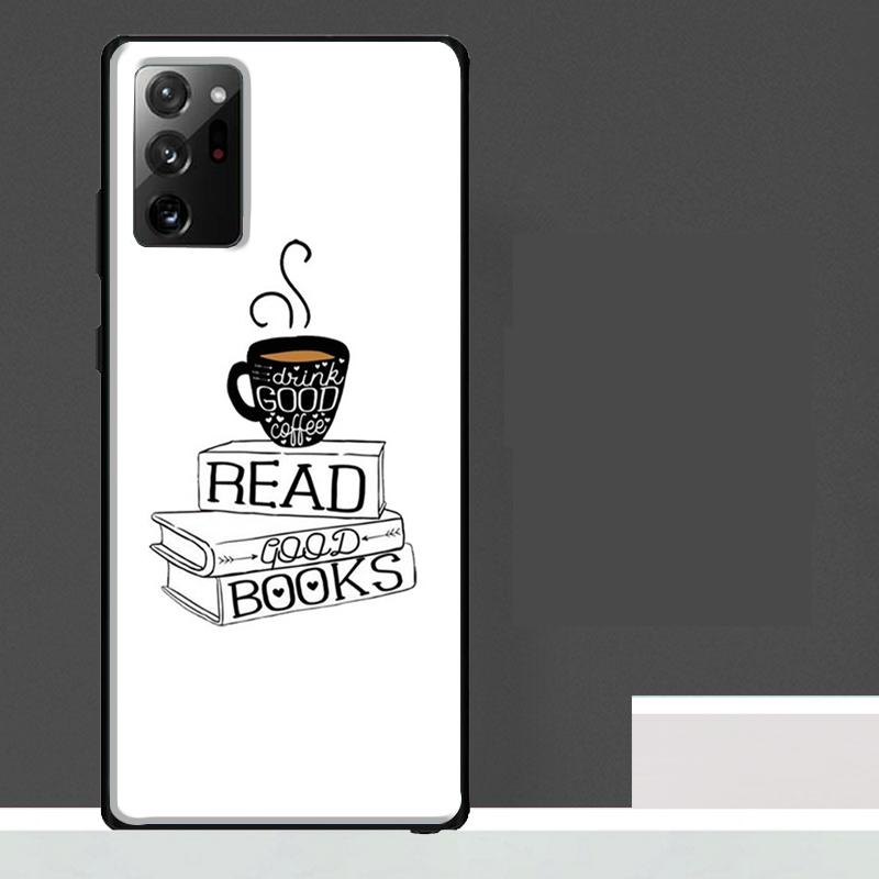 Books And Coffee Case For Samsung Galaxy S23 S24 S25 Ultra S9 S10 S20 S21 S22 Plus S23 FE S25 FE Phone Cover