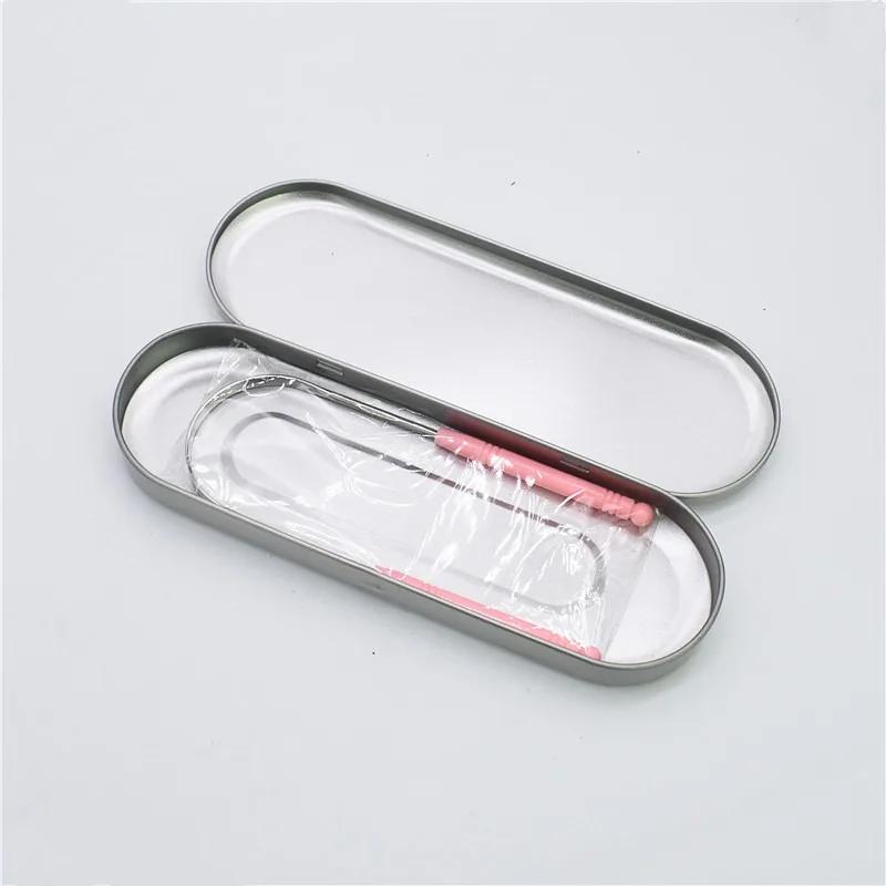U-Shaped Tongue Scraper Stainless Steel Two-Color Tongue Cleaner for Fresh Breath Oral Hygiene Dental Care Tool