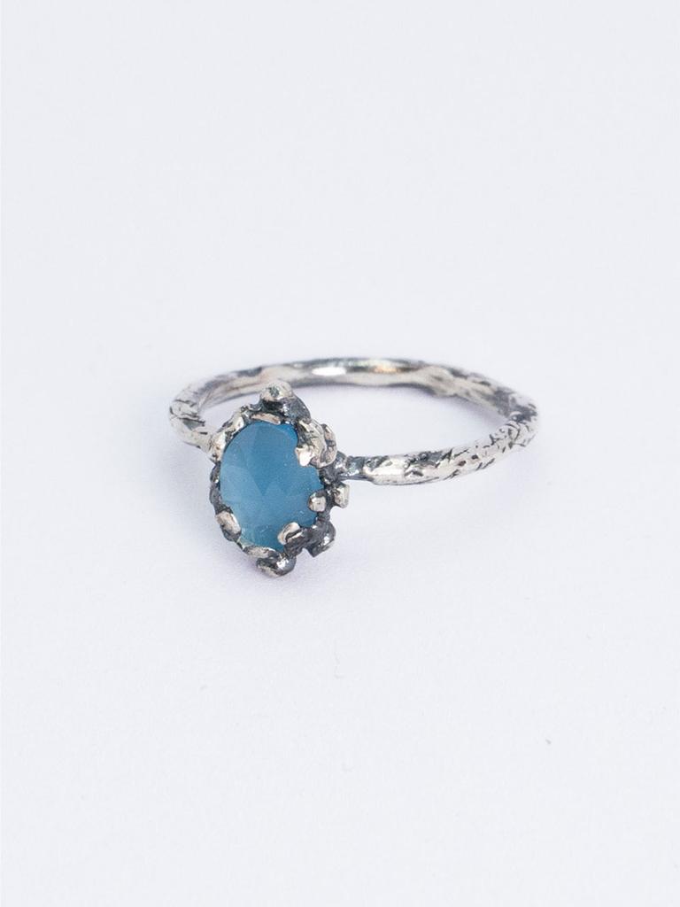 Harang Hr 115R_Antique Gemstone Ring(Heated Blue Calcite)