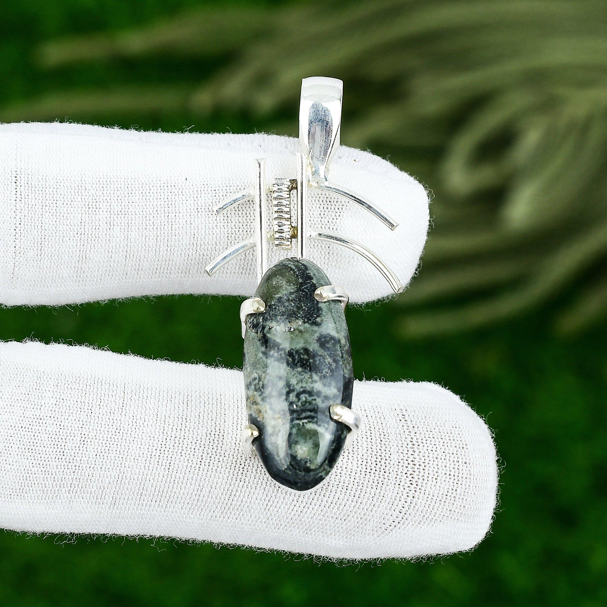 

925 Silver Kambaba Jasper Gemstone Wedding Anniversary Mother Elegant Pendant