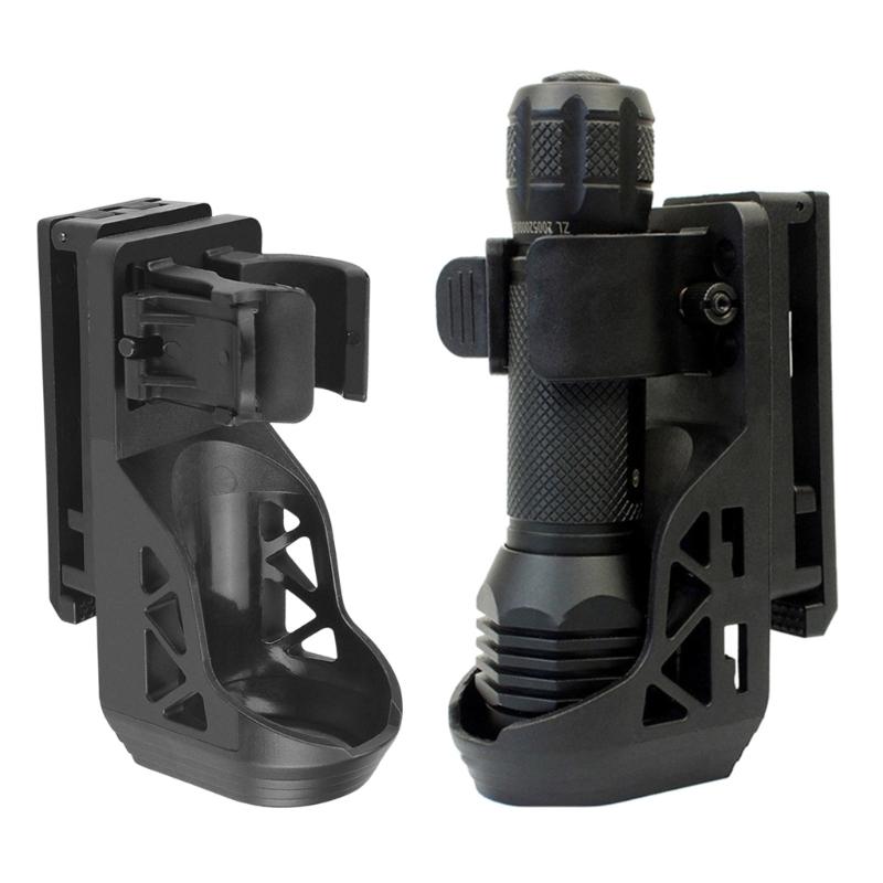 360 Angles Rotating Plastic Torch Set Quick Unplug Flashlight Holsters With Lever Side Lock System Universal Torch Set