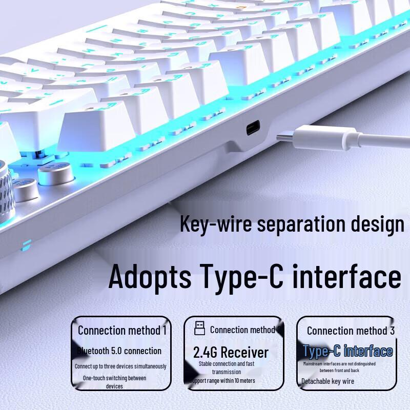 AULA F3001 Tri-Mode 87-Key Mechanical Keyboard