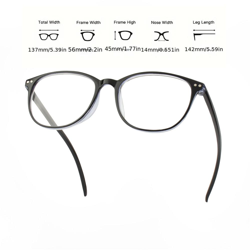 2PCS Reading Glasses Lightweight Anti Eyestrain Fashion Computer Presbyopic Glasses For Women Men